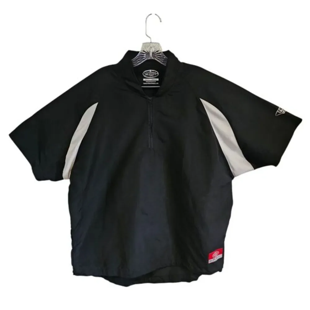 Louisville Slugger Adult ‎ Small Pull-Over 1/4 Zip Batting Cage Black X-Dry Tech